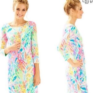 Lilly Pulitzer Dress Sparkling Sands Pima Cotton Marlowe Coastal Casual